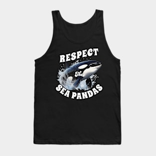 Respect the Sea Pandas Orcas Killer Whale Tank Top